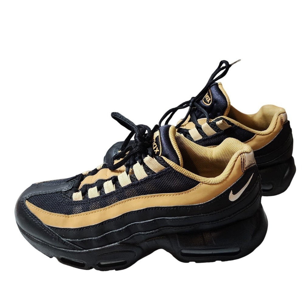 Nike Air Max 95 OG Black‎ Gold Running Shoes Womens 8/6.5Y